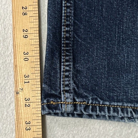 Banana Republic Straight Jeans Mens TAG 34x34 Blue Denim Dark Wash FIT 34x32.5 - Picture 7 of 17